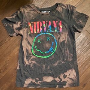 Nirvana bleached custom t shirt